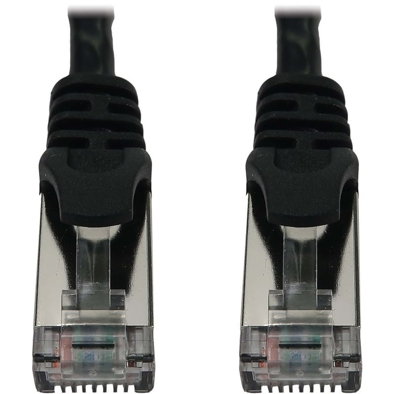 Eaton Tripp Lite Series Cat6a 10G Snagless Shielded Slim STP Ethernet Cable (RJ45 M/M), PoE, Black, 3 ft. (0.9 m) - Thumbnail 2