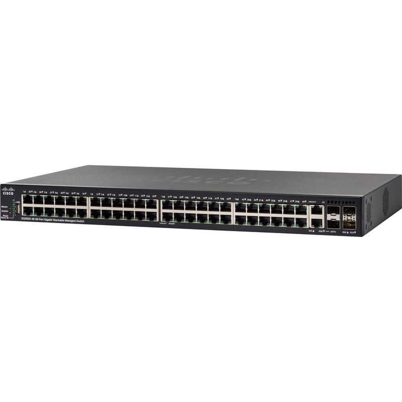 CISCOSG350X-48P48PORTGIGABITPOESTACKABLESWITCHREMANUFACTURED - Thumbnail 1
