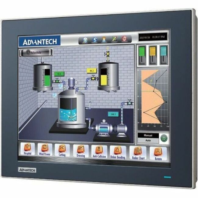 15 MONITOR INDUSTRIAL 15 XGA IND. MONITOR W/RESISTIVE TS 24VDC - Thumbnail 1