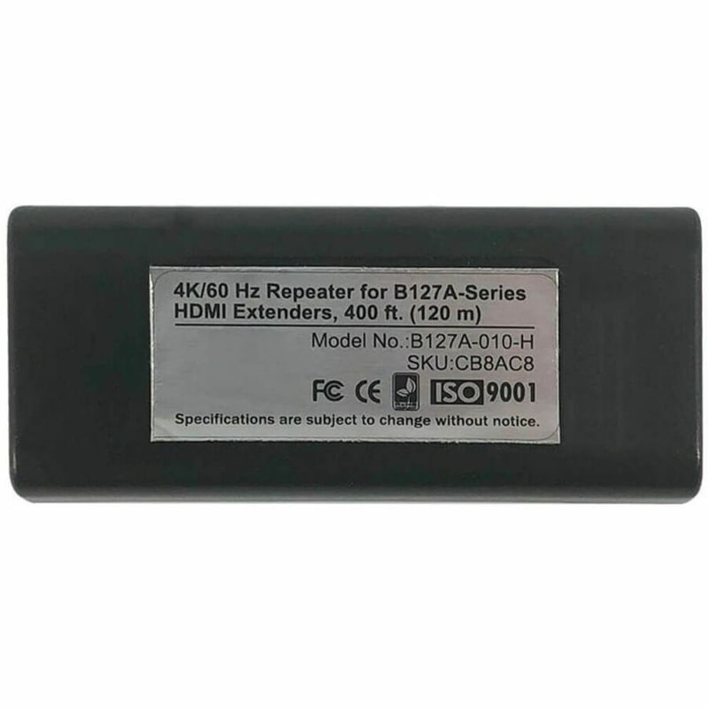 Tripp Lite by Eaton Signal Repeater for B127A Extenders Over Cat6 4K 60Hz HDR 4:4:4 PoC HDCP 2.2 400 ft. TAA - Thumbnail 3