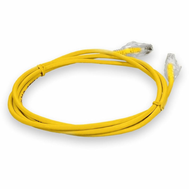 AddOn 3ft Yellow CAT 6 Slim PVC Ethernet Cable Non-Booted RJ-45 M/M - Thumbnail 5