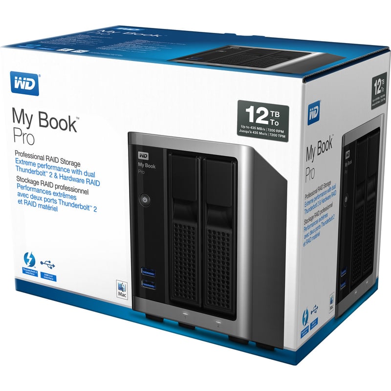 My Book® Pro 12TB dual-drive, high-speed Tbolt2, Mac OS X RAID storage - Thumbnail 2