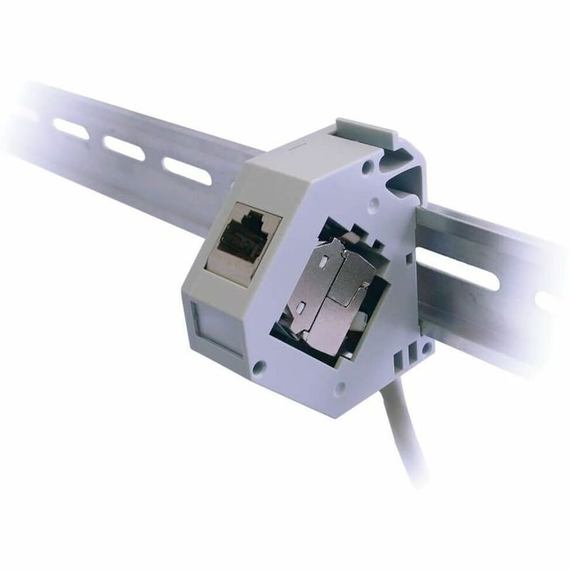 Eaton Tripp Lite Series DIN-Rail Mounting Enclosure Module for Snap-In Keystone Jacks and Couplers, Left Cover, TAA - Thumbnail 2