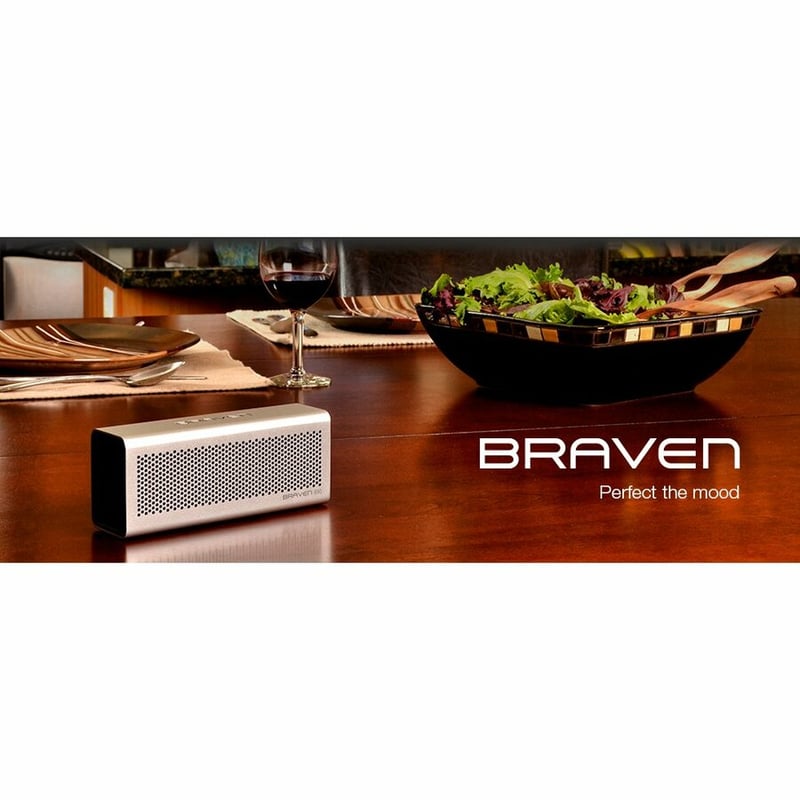 Braven 650 Portable Bluetooth Speaker System - 3 W RMS - Silver - Thumbnail 4