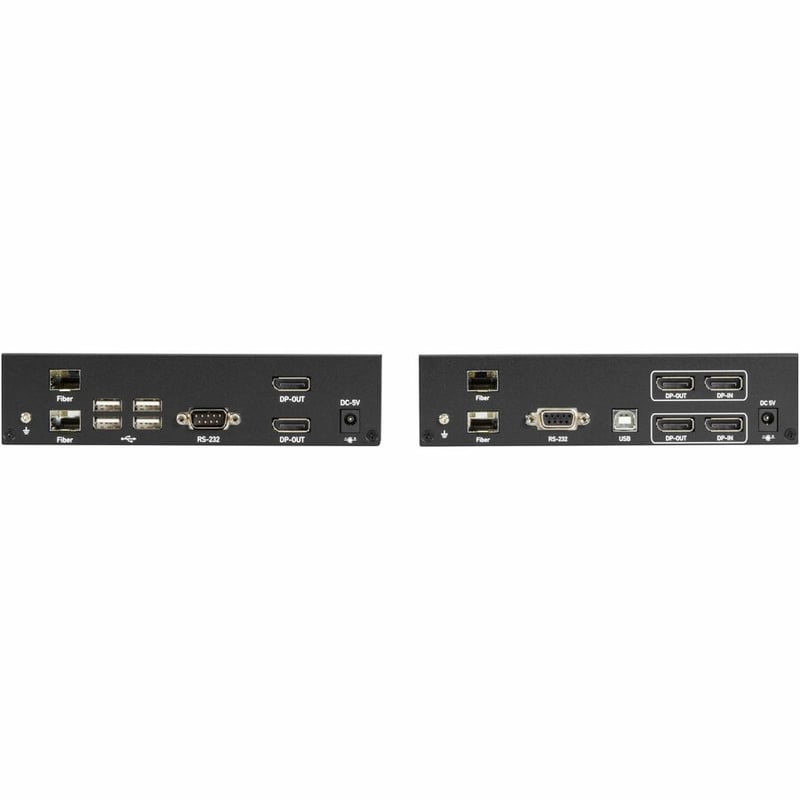 Black Box KVX Series KVM Extender Kit over Fiber - 4K, DisplayPort, USB 2.0 Hub, Serial, Audio, Local Video - Thumbnail 4