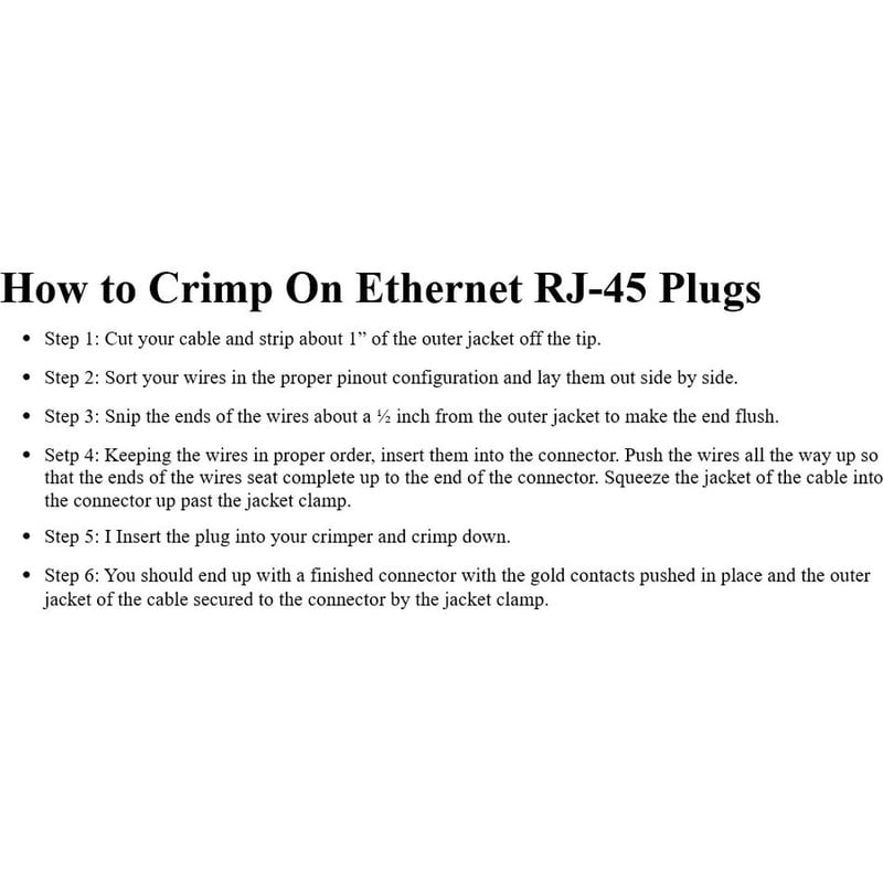 4XEM 50 Pack Cat6 RJ45 Modular Ethernet Plugs for Stranded or Solid CAT6 Cable - Thumbnail 3