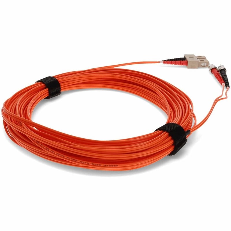 AddOn 25m ST to SC Orange OM1 Duplex OFNR (Riser-Rated) MMF Fiber Patch Cable - Thumbnail 5