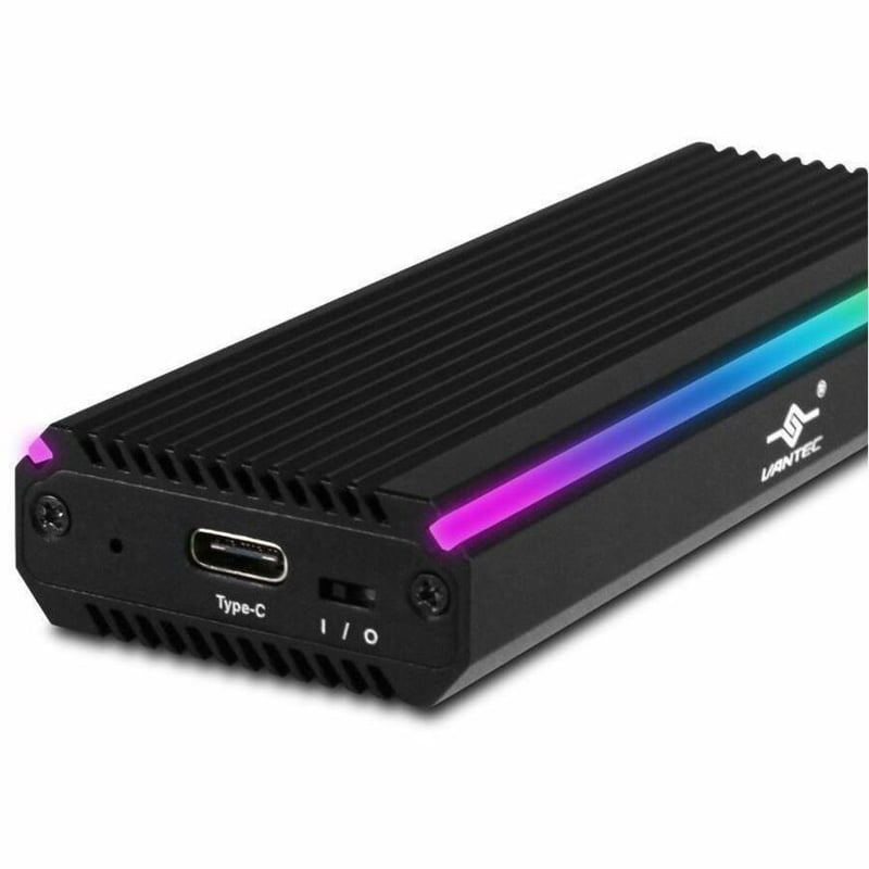 Vantec Nexstar SX NST-211C3-RGB Drive Enclosure Serial ATA, PCI Express NVMe, M.2 - USB 3.1 (Gen 2) Type C Host Interface - UASP Support - Thumbnail 3