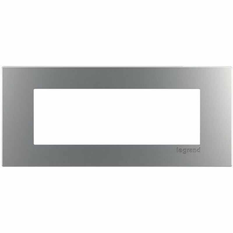 Wiremold dash 3-Cube Trim Plate in Stainless Steel - Thumbnail 1
