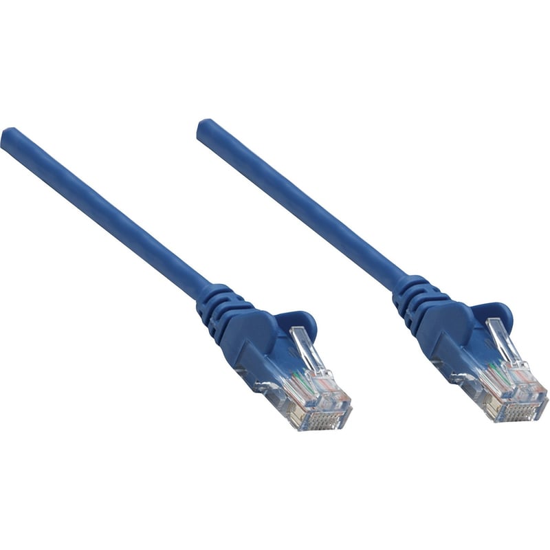 Intellinet Network Solutions Cat5e UTP Network Patch Cable, 100 ft (30 m), Blue - Thumbnail 1