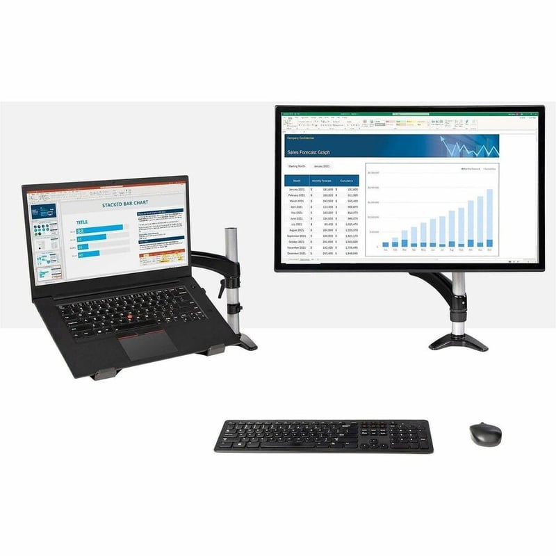 StarTech.com Desk Mount Laptop Arm, Full Motion Articulating Arm/Stand for Laptop or 34" (17.6lb/8kg) Monitor, VESA Mount Laptop Tray - Thumbnail 4