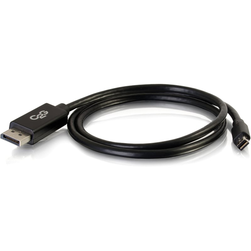C2G 10ft 4K Mini DisplayPort to DisplayPort Cable - 4K 30Hz - Black - M/M - Thumbnail 4