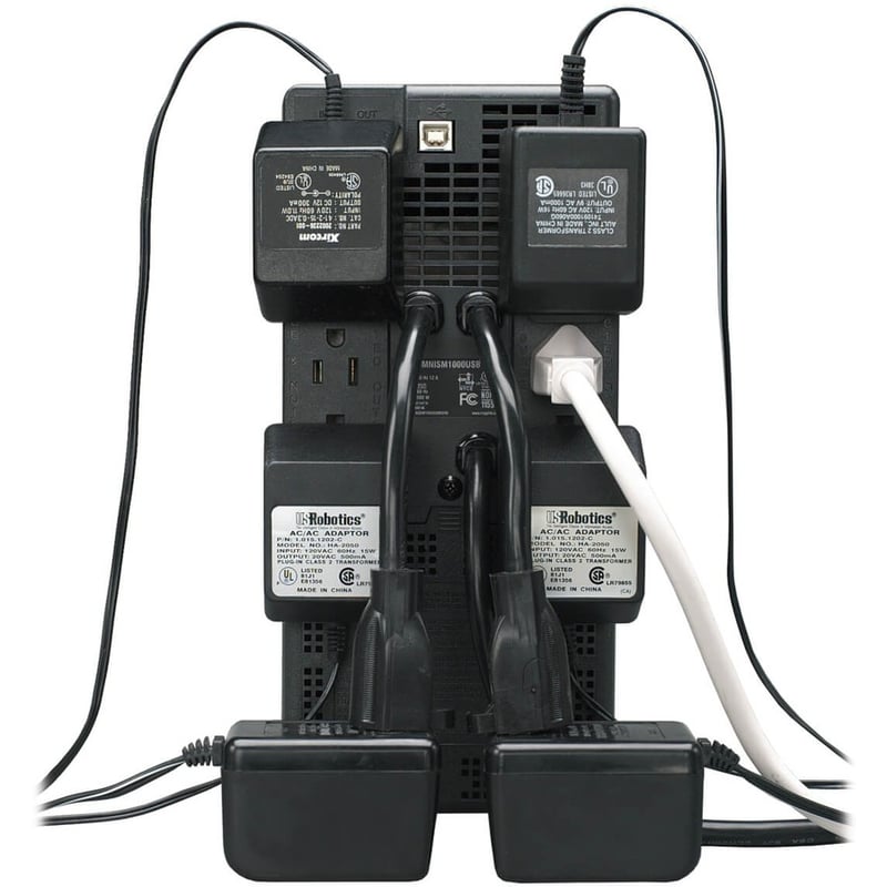 Tripp Lite by Eaton UPS 1000VA 500W Battery Back Up Tower AVR 120V USB RJ45 8 outlet - Thumbnail 2