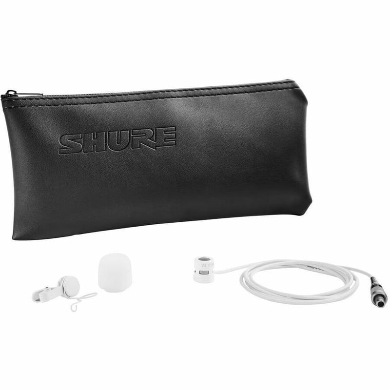 Shure WL185m Wired Condenser, Dynamic Microphone for Wireless Transmitter, Transportation - White - Thumbnail 3