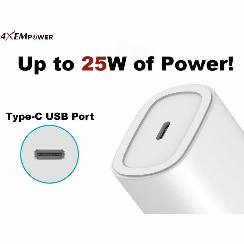 4XEM 25W USB-C Charging Kit compatible for iPhone 15 and iPhone 15 Plus - Thumbnail 2