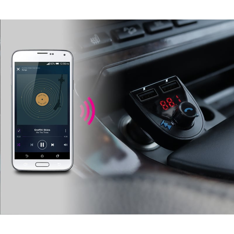Aluratek ABF01F Wireless Bluetooth Car Hands-free Kit - USB - Thumbnail 3