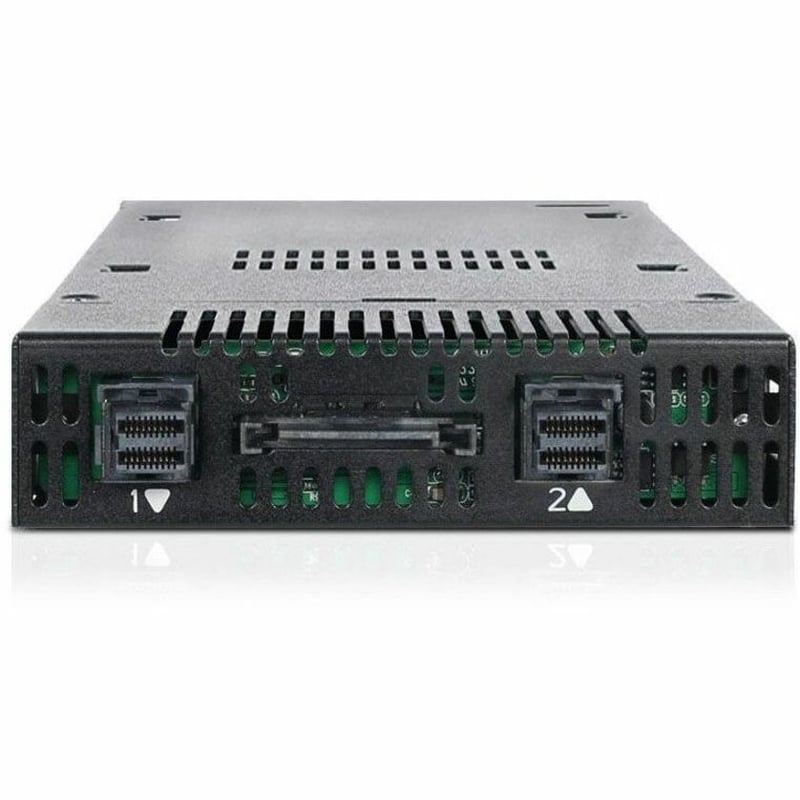 Icy Dock ToughArmor MB834M2K-B Drive Enclosure for 3.5" M.2, PCI Express NVMe - Mini-SAS HD Host Interface Internal - Black
