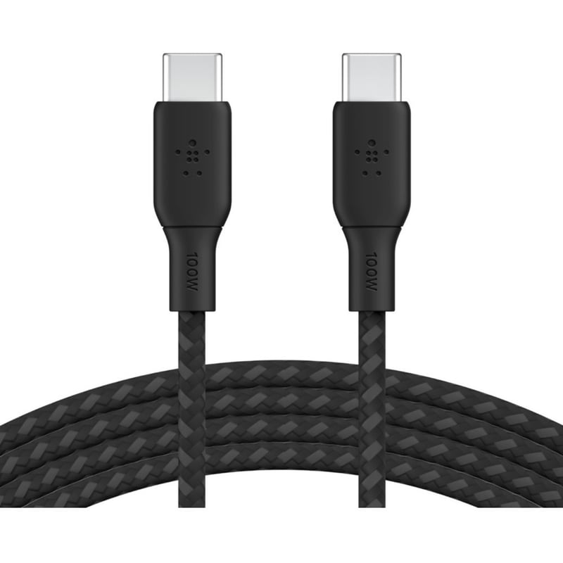 BOOSTCHARGE USBC TO USBC CABLE 100W 3M BLACK 03-RETAIL BOX - Thumbnail 1
