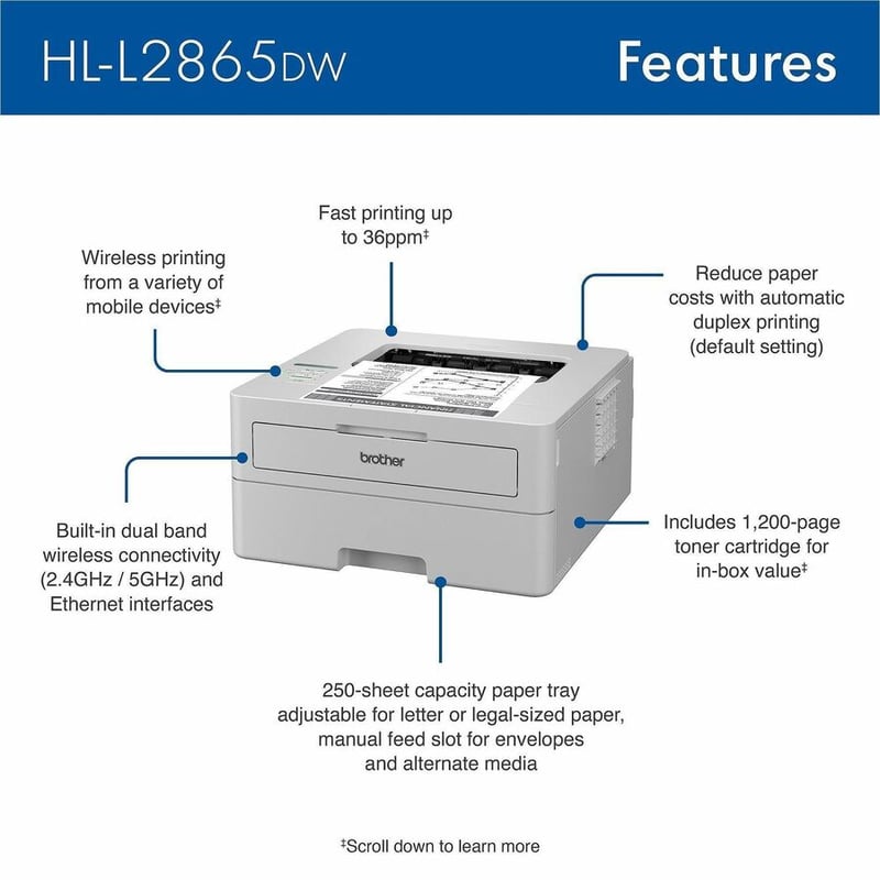 BROTHER HL-L2865DW BROTHER HL-L2865DW - Thumbnail 5