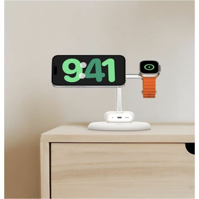 QI2 3/1 MAGNETIC WIRELESS STAND WHITE - Thumbnail 5