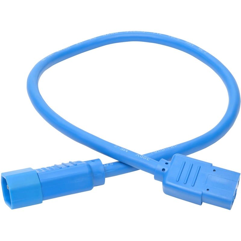 Eaton Tripp Lite Series Heavy-Duty PDU Power Cord, C13 to C14 - 15A, 250V, 14 AWG, 2 ft. (0.61 m), Blue - Thumbnail 2