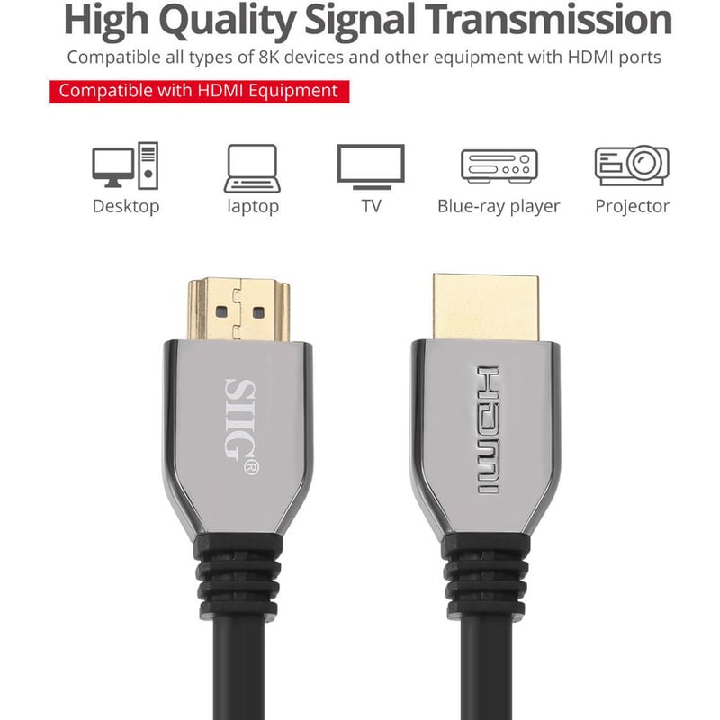 SIIG 8K Ultra High Speed HDMI Cable - 3.3ft - Thumbnail 4