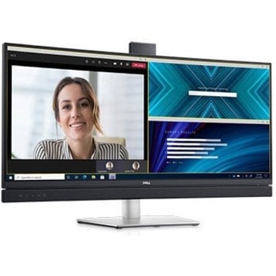 Dell C3422WE 34" Class Webcam WQHD Curved Screen LCD Monitor - 21:9 - Platinum Silver