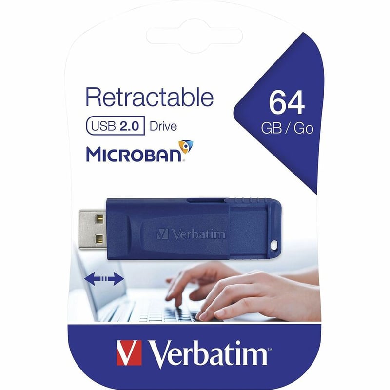 64GB USB Flash Drive - Blue - Thumbnail 3