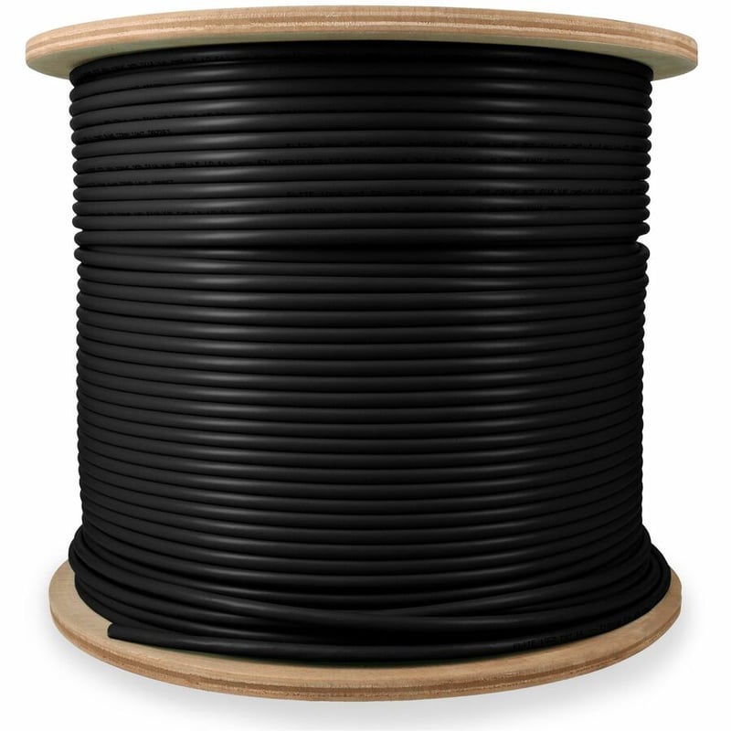 AddOn 1000ft Non-Terminated Black CAT 6A Shielded Plenum-Rated Bulk Cable - Thumbnail 3