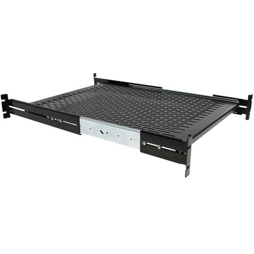 StarTech.com 2U 20 to 30in Adjustable Mounting Depth Vented Sliding Rack Mount Shelf - 50lbs / 22.7kg - 24in Deep - Thumbnail 1
