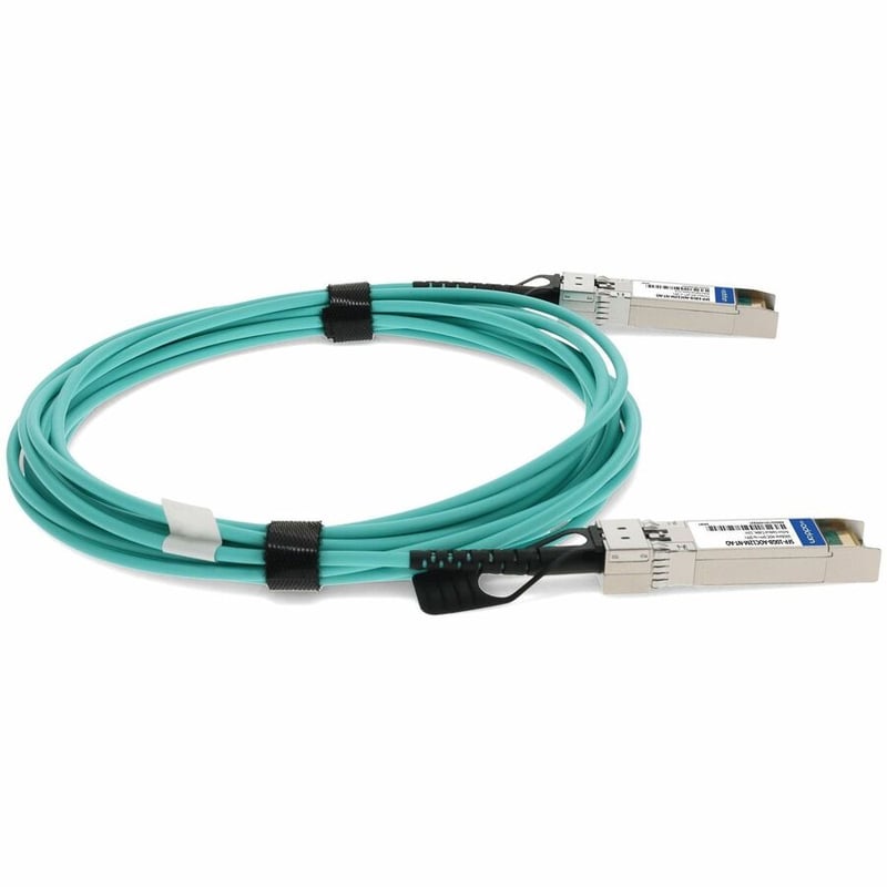 AddOn NetAPP&reg; Compatible TAA 10GBase-AOC SFP+ Active Optical Cable (850nm, MMF, 12m, Aqua)