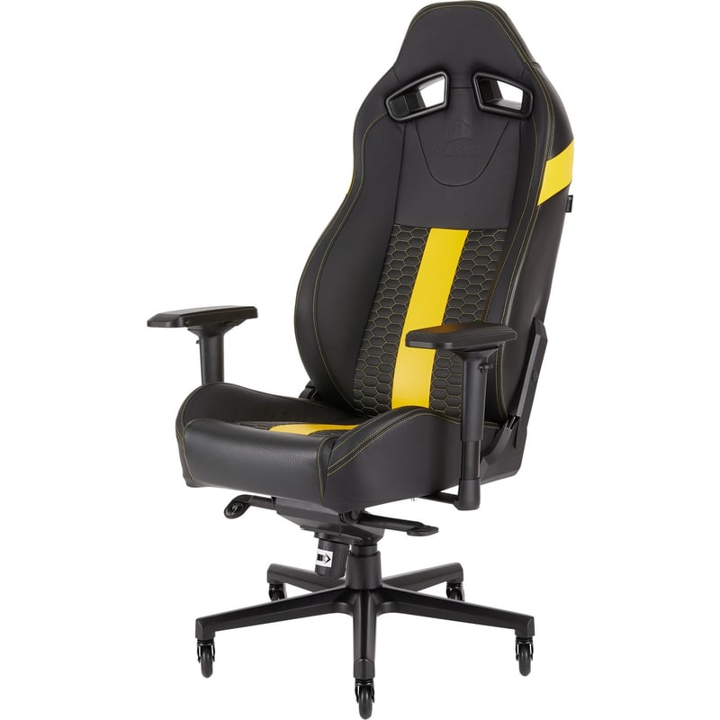 Corsair T2 ROAD WARRIOR Gaming Chair - Black/Yellow - Thumbnail 1