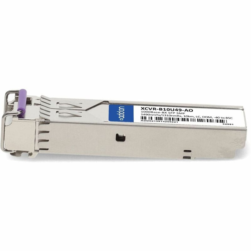 AddOn Ciena® XCVR-B10U49 Compatible TAA 1000Base-BX SFP Transceiver (SMF, 1490nmTx/1310nmRx, 10km, LC, DOM, -40 to 85C) - Thumbnail 2