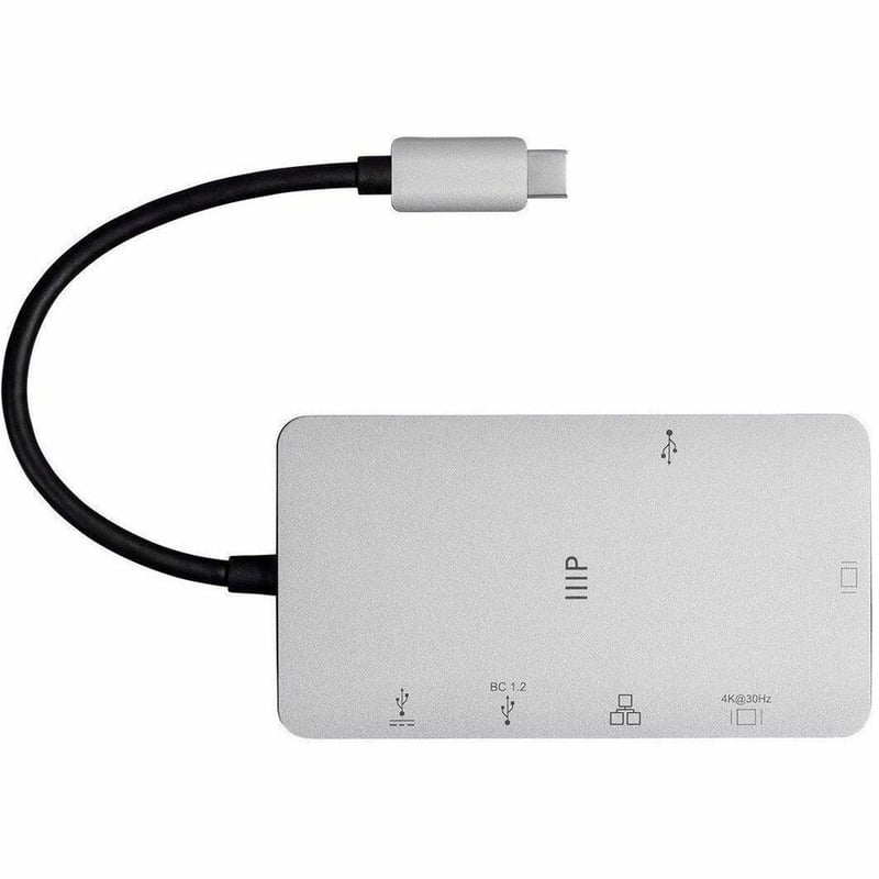 MONOPRICE CONSUL SERIES USB-C HDMI ADAPTER WITH VGA, GIGABIT ETHERNET, 2-PORT US - Thumbnail 4