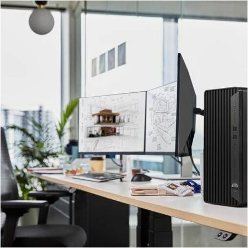 HP Elite 800 G9 Desktop Computer - Intel Core i3 13th Gen i3-13100 - 128 GB - Tower - Thumbnail 3