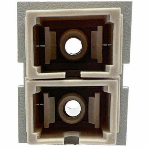 Ortronics TracJack Module, 2-SC Simplex Multimode, Beige Adapter,Lt. Gray Housing - Thumbnail 2