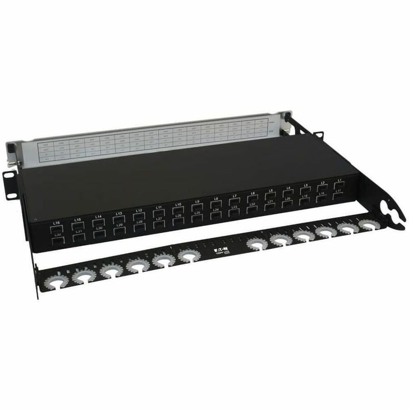 Eaton Tripp Lite Series Spine-Leaf MPO Panel with Key-Up to Key-Up MTP/MPO Adapter - 12F MTP/MPO-PC M/M, 8F OM4 Multimode, 32 x 32 Ports, 1U - Thumbnail 2