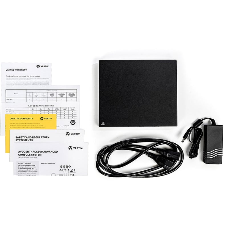 Vertiv Avocent ACS800 - 4-PortSerial Console with external AC/DC Power Brick - US Power Cord - Thumbnail 2