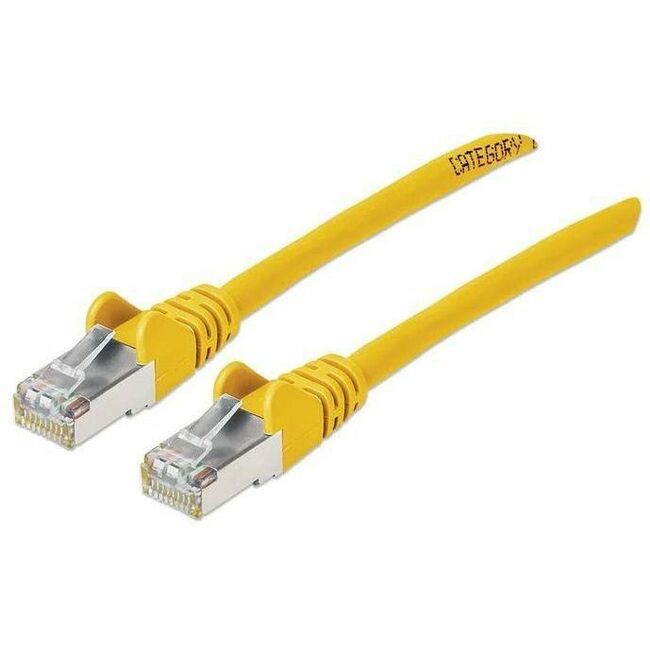 CAT6A S/FTP NETWORK PATCH CABLE, 1 FT., YELLOW - Thumbnail 1