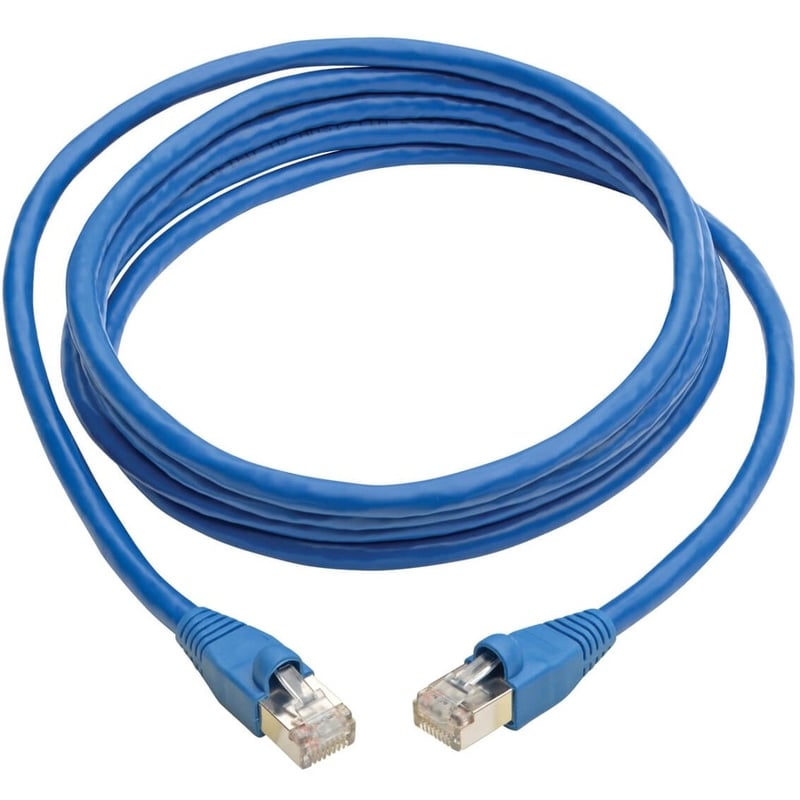 Eaton Tripp Lite Series Cat6a 10G Snagless Shielded STP Ethernet Cable (RJ45 M/M), PoE, Blue, 8 ft. (2.43 m) - Thumbnail 2