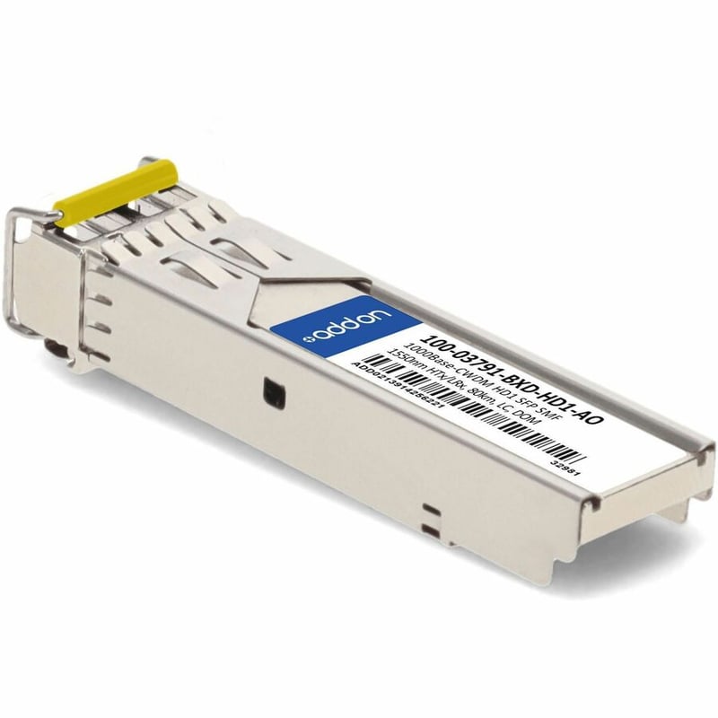 AddOn Calix® 100-03791-BXD-HD1 Compatible TAA 1000Base-CWDM HD1 SFP Transceiver (SMF, 1550nm HTx/LRx, 80km, LC, DOM) - Thumbnail 3
