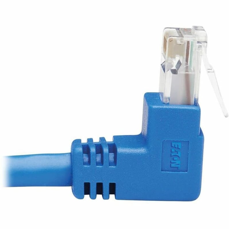 Tripp Lite by Eaton Up-Angle Cat6 Gigabit Molded UTP Ethernet Cable (RJ45 Right-Angle Up M to RJ45 M) Blue 15 ft. (4.57 m) - Thumbnail 4