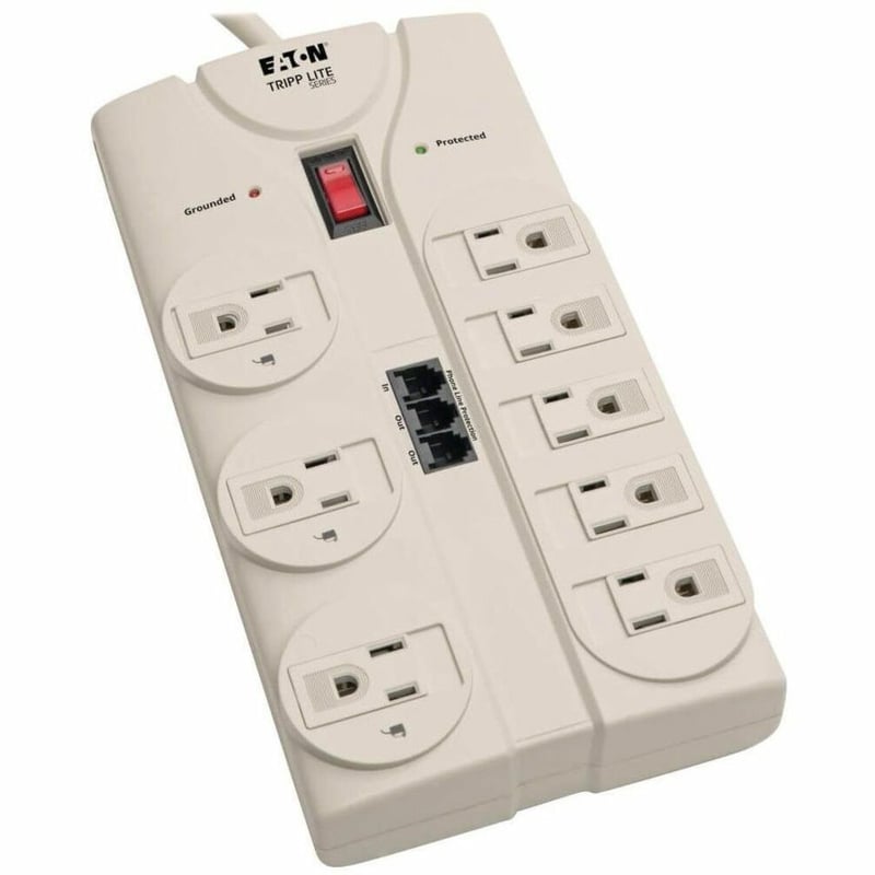 Tripp Lite by Eaton Protect It! 8-Outlet Computer Surge Protector 8 ft. (2.43 m) Cord 2160 Joules Tel/Modem/Fax Protection - Thumbnail 1