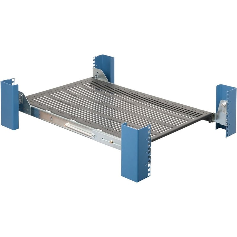 Rack Solutions 1U 115 Tool-less Sliding Equipment Shelf 27in Depth (Black) - Thumbnail 3
