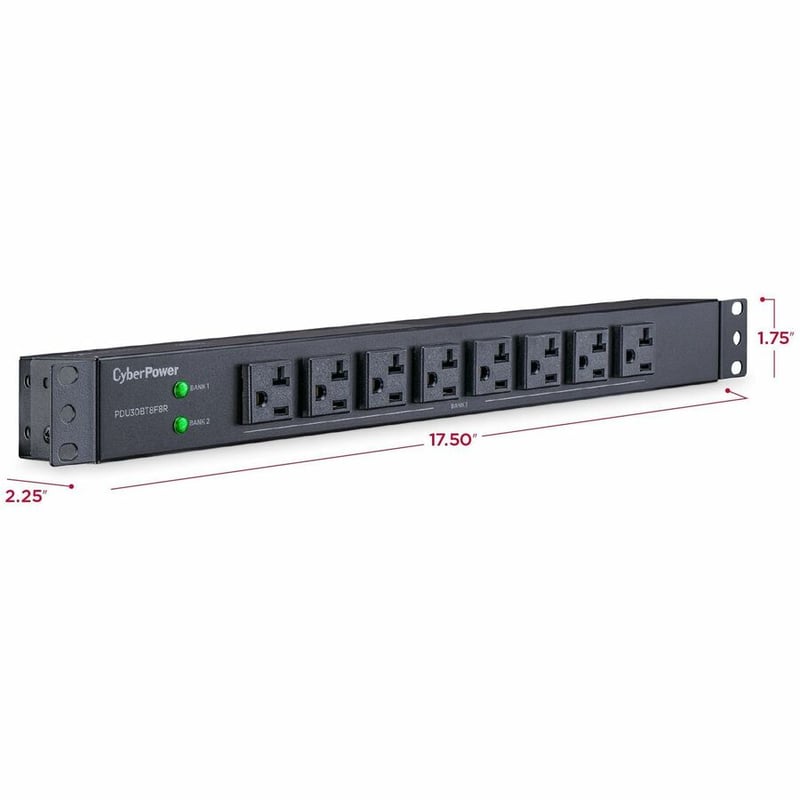 CyberPower PDU30BT8F8R Single Phase 100 - 125 VAC 30A Basic PDU - Thumbnail 3