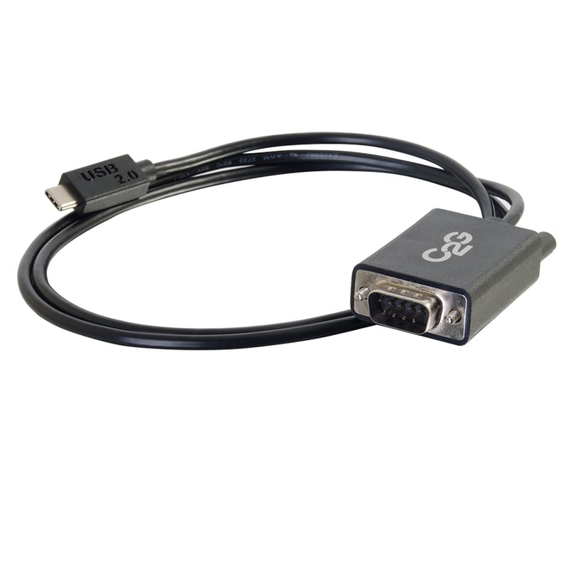 C2G USB C to DB9 Serial Adapter Cable - USB C 2.0 - M/M - Thumbnail 4