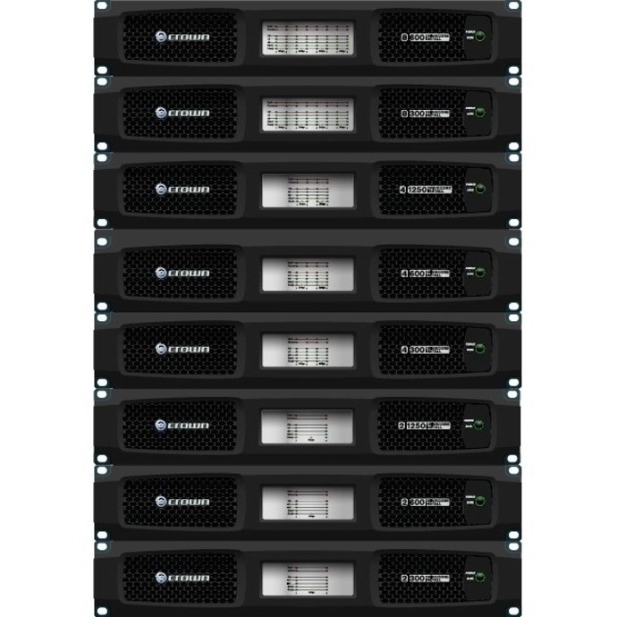 Crown DriveCore Install 4|1250 Amplifier - 10 kW RMS - 4 Channel - Black - Thumbnail 3