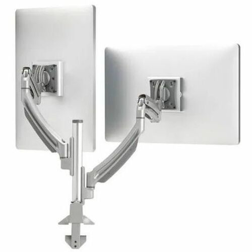 Chief Kontour K1C Dynamic Column Dual Monitor Arm Desk Mount - For 10-30 Inch Monitors - TAA Compliant Mount - Silver