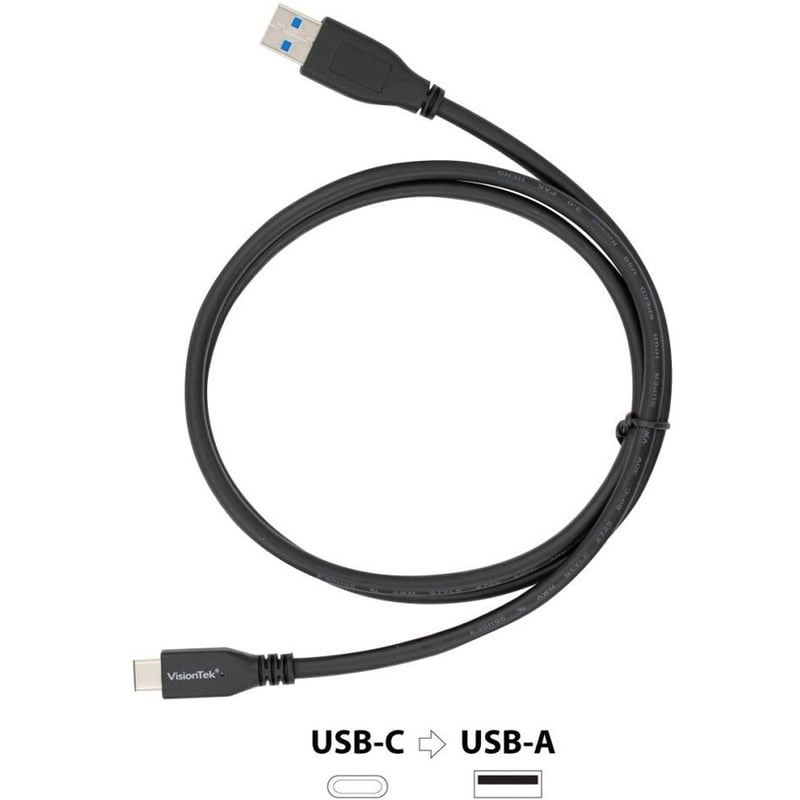VisionTek USB-C to USB-A 1M Cable (M/M) - Thumbnail 5