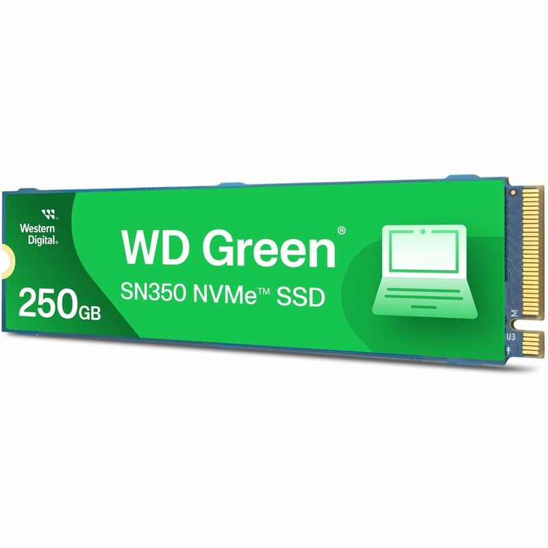 WD Green SN350 WDS250G2G0C 250 GB Solid State Drive - M.2 2280 Internal - PCI Express NVMe (PCI Express NVMe 3.0 x4) - Thumbnail 2